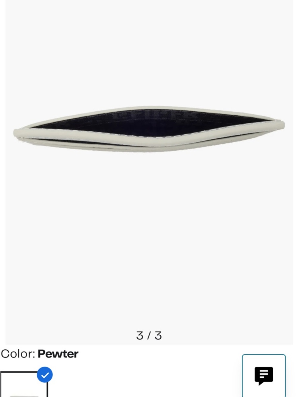 Kurt Geiger Pewter Textured Leather Card Holder NWT & Box - Picture 7 of 8